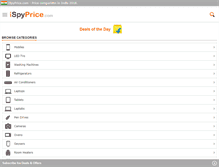 Tablet Screenshot of ispyprice.com